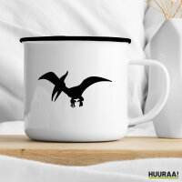 Emaille Tasse Pteranodon Dinosaurier 300ml Vintage Emaille Becher