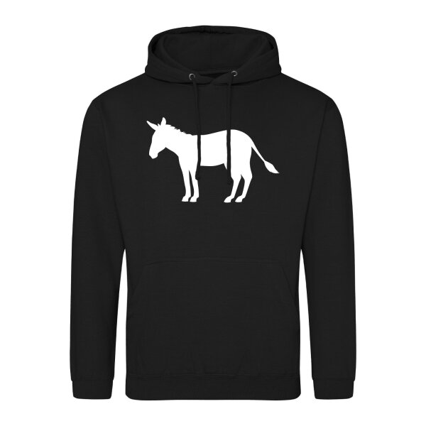 Unisex Hoodie Esel Silhouette Größe S-3XL
