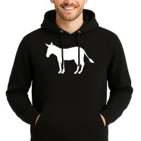 Unisex Hoodie Esel Silhouette Größe S-3XL
