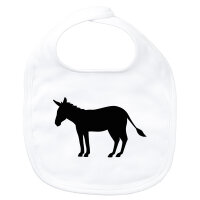 Baby Lätzchen Esel Silhouette Klettverschluss