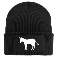 Beanie Esel Silhouette Black Mütze