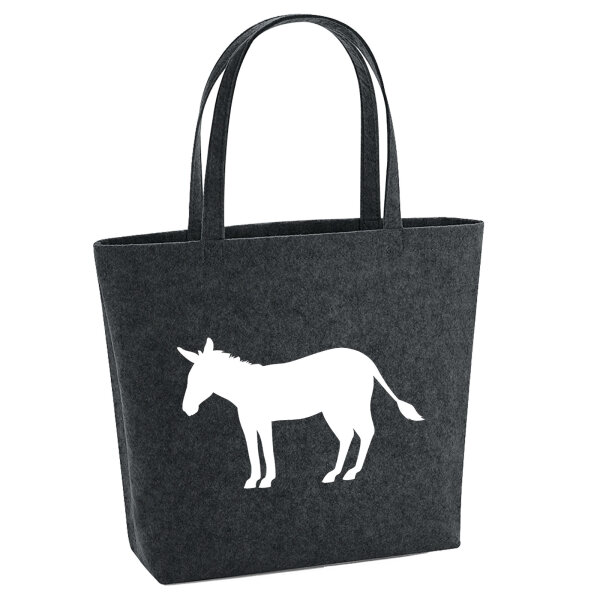 Filzshopper Esel Silhouette 22 Liter Filztasche