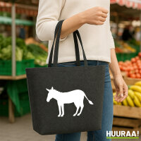 Filzshopper Esel Silhouette 22 Liter Filztasche