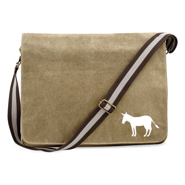 Umhängetasche Esel Silhouette 14 Liter