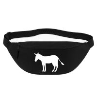 Bauchtasche Esel Silhouette 2,5 Liter Black Crossbody Bag