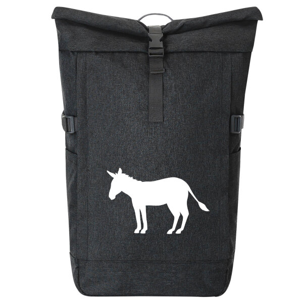 Kurierrucksack Esel Silhouette 30-44 Liter Black Melange