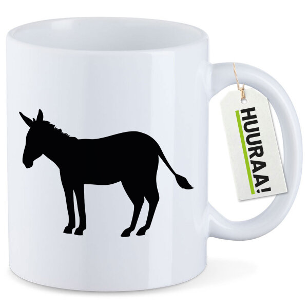 Kaffeetasse Esel Silhouette 330ml