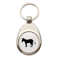 Schlüsselanhänger Esel Silhouette