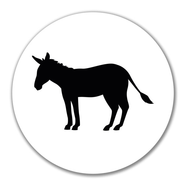 Aufkleber Esel Silhouette 10cm Sticker