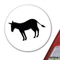 Aufkleber Esel Silhouette 10cm Sticker