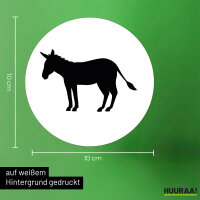 Aufkleber Esel Silhouette 10cm Sticker