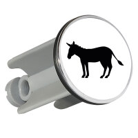 Waschbeckenstöpsel Esel Silhouette 4cm Abflussstopfen