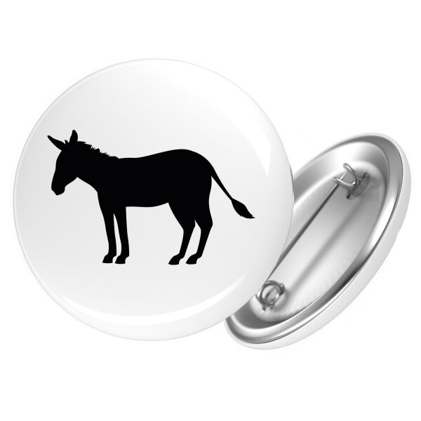 Button Esel Silhouette