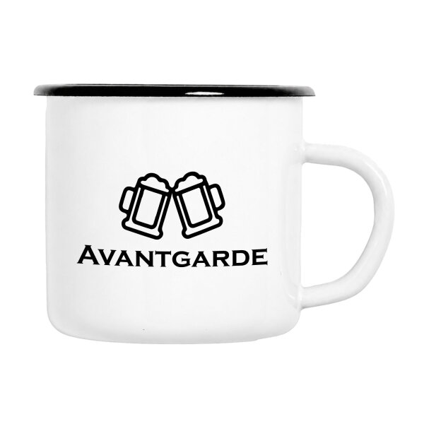 Emaille Tasse Avantgarde Schützenfest in Weiß, 300 ml
