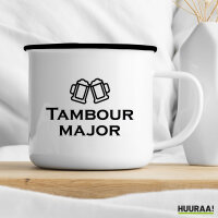 Emaille Tasse Tambourmajor Schützenfest 300ml Vintage Emaille Becher