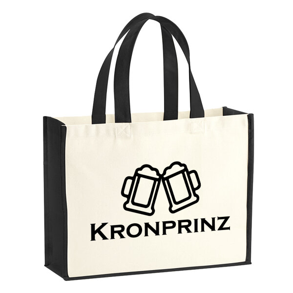 Jutetasche Kronprinz Schützenfest 21 Liter Black