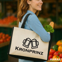 Jutetasche Kronprinz Schützenfest 21 Liter Black