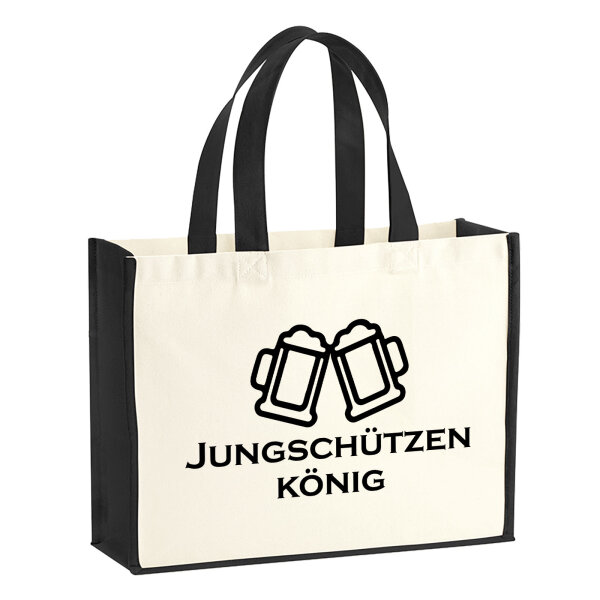 Jutetasche Jungschützenkönig Schützenfest 21 Liter Black