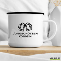 Emaille Tasse Jungschützenkönigin Schützenfest 300ml Vintage Emaille Becher