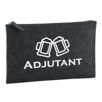 Kulturbeutel Adjutant Schützenfest 1 Liter Filz Charcoal Kosmetiktasche