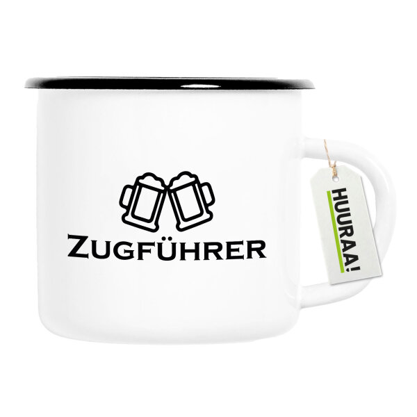 Emaille Tasse Zugführer Schützenfest 300ml Vintage Emaille Becher