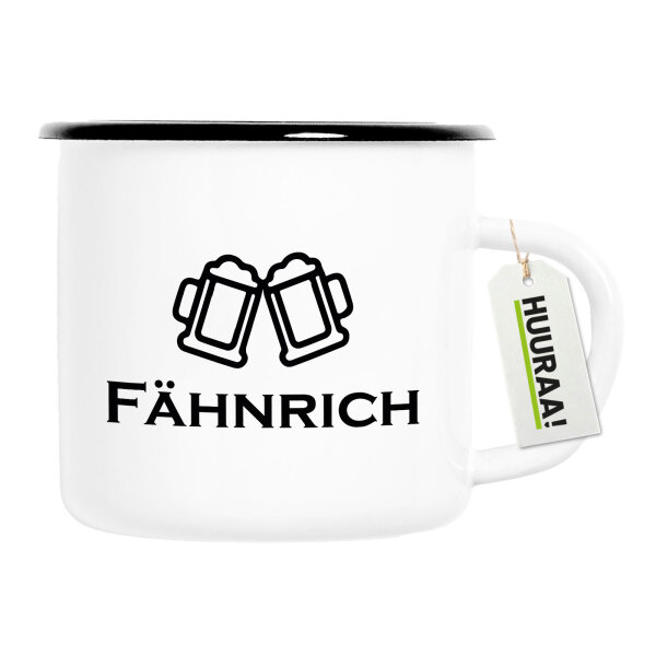 Emaille Tasse Fähnrich Schützenfest 300ml Vintage Emaille Becher