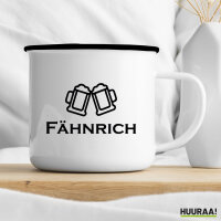 Emaille Tasse Fähnrich Schützenfest 300ml Vintage Emaille Becher