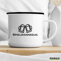 Emaille Tasse Spielmannszug Schützenfest 300ml Vintage Emaille Becher
