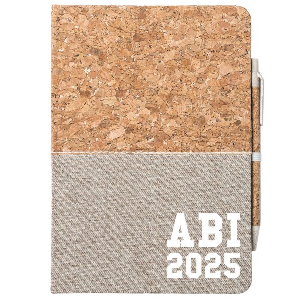 Notizbuch A5 ABI 2025 Abitur 80 Blatt inkl. Kugelschreiber