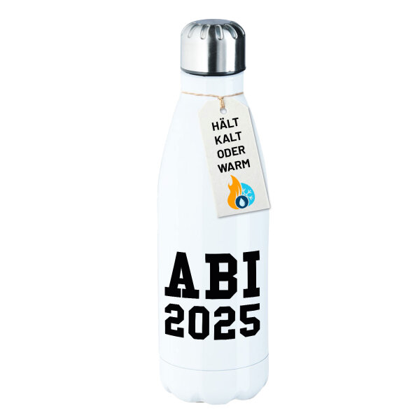 Edelstahl-Trinkflasche ABI 2025 Abitur 500ml Wasserflasche