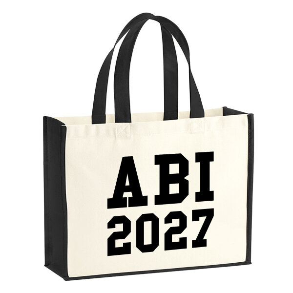 Jutetasche ABI 2027 Abitur 21 Liter Black