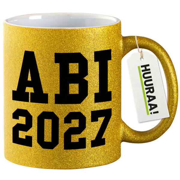 Glitzertasse ABI 2027 Abitur 330ml