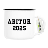 Emaille Tasse Abitur 2025 ABI 300ml Vintage Emaille Becher