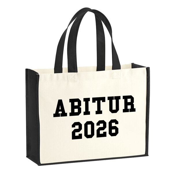 Jutetasche Abitur 2026 ABI 21 Liter Black