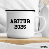 Emaille Tasse Abitur 2026 ABI 300ml Vintage Emaille Becher