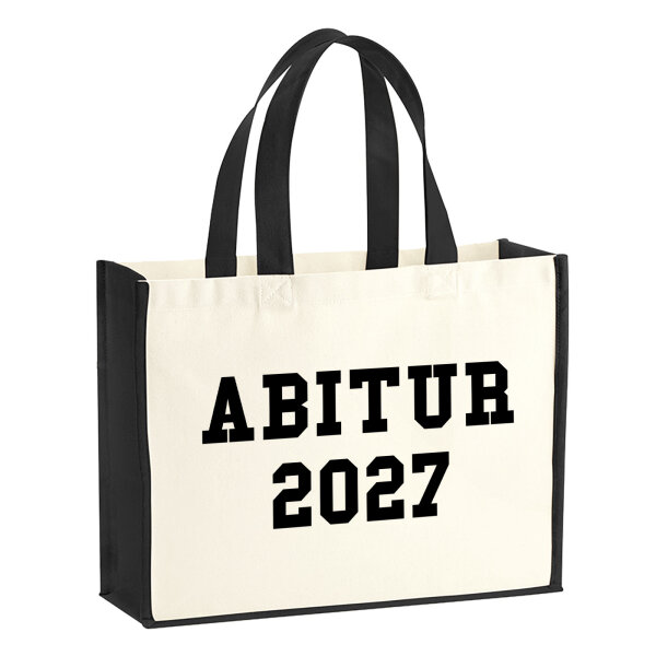 Jutetasche Abitur 2027 ABI 21 Liter Black