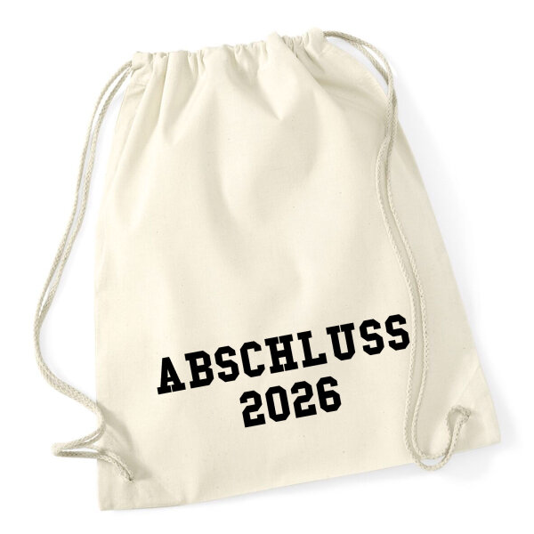 Turnbeutel Abschluss 2026 Schulabschluss 12 Liter