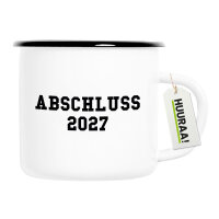 Emaille Tasse Abschluss 2027 Schulabschluss 300ml Vintage...
