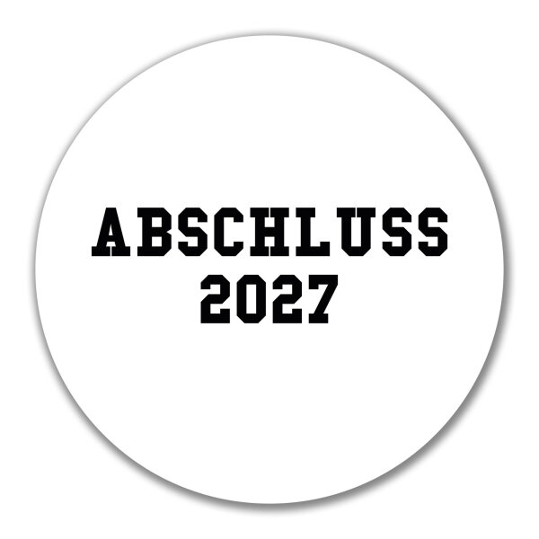 Aufkleber Abschluss 2027 Schulabschluss 10cm Sticker