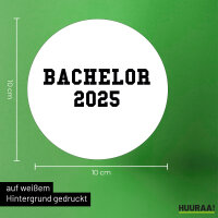 Aufkleber Bachelor 2025 Abschluss 10cm Sticker