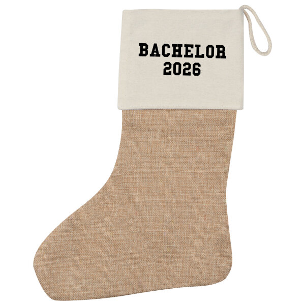 Weihnachtsstrumpf Bachelor 2026 Abschluss Beige
