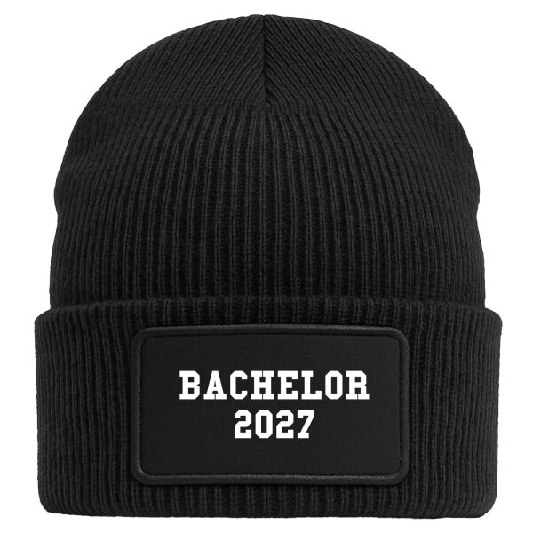 Beanie Bachelor 2027 Abschluss Black Mütze