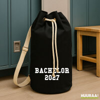 Seesack Bachelor 2027 Abschluss 20 Liter Rucksack Black