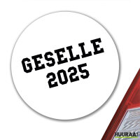 Aufkleber Geselle 2025 Ausbildung 10cm Sticker
