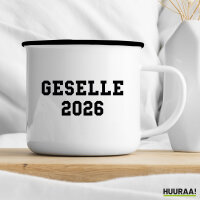 Emaille Tasse Geselle 2026 Ausbildung 300ml Vintage Emaille Becher