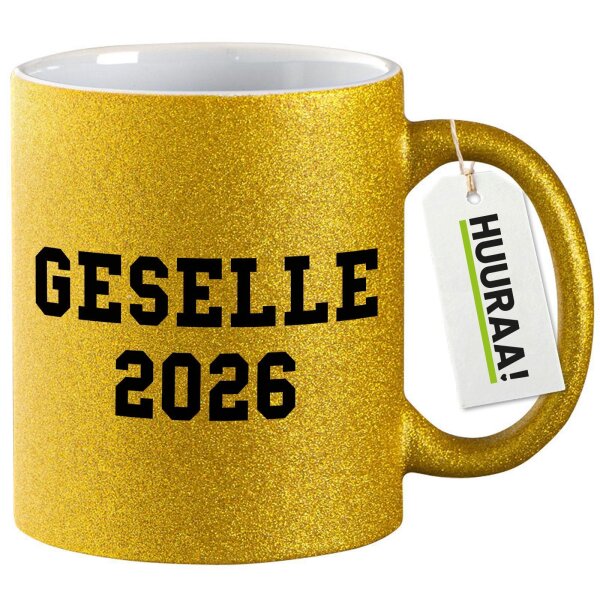 Glitzertasse Geselle 2026 Ausbildung 330ml
