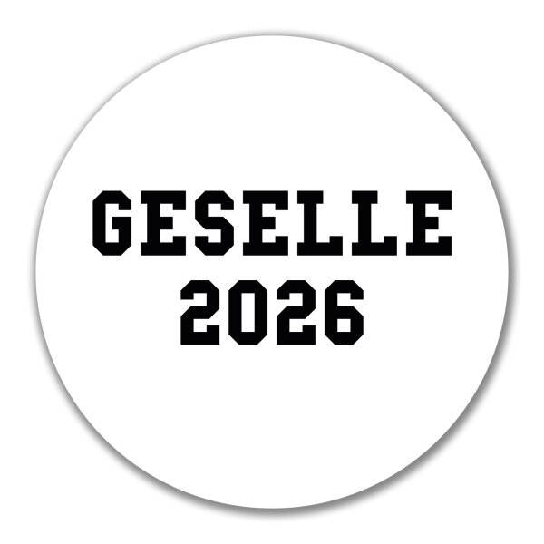 Aufkleber Geselle 2026 Ausbildung 10cm Sticker