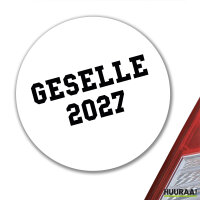 Aufkleber Geselle 2027 Ausbildung 10cm Sticker