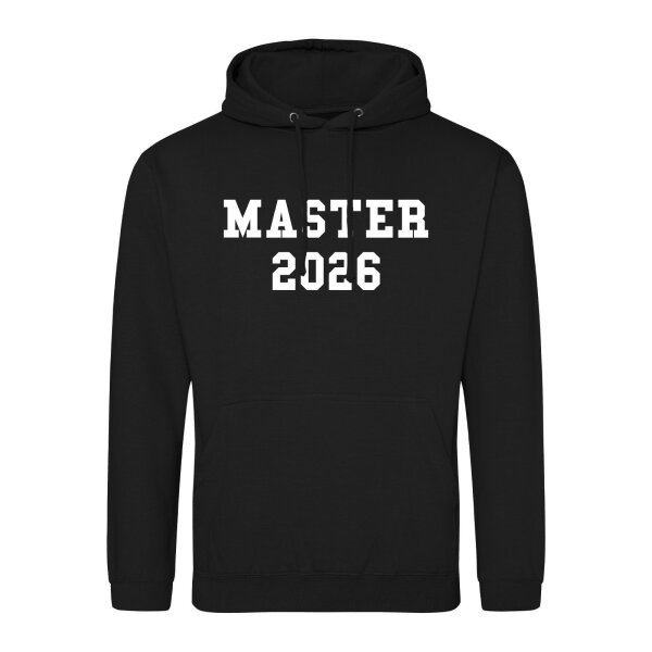 Unisex Hoodie Master 2026 Abschluss Größe S-3XL
