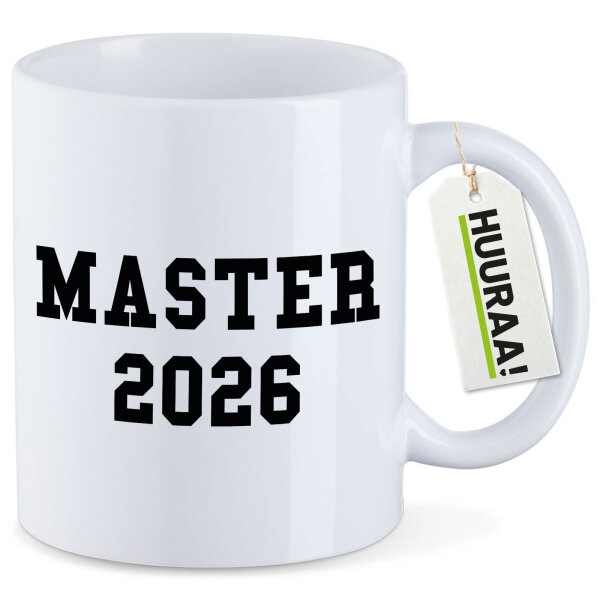 Kaffeetasse Master 2026 Abschluss 330ml